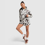 Cow Print Satin Shorts Image 1 - LUZACTIVE - AUSTRALIA