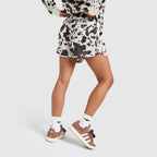 Cow Print Satin Shorts Image 3 - LUZACTIVE - AUSTRALIA