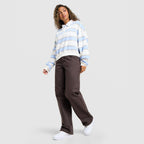 Cropped Stripe Rugby Polo Shirt Image 2 - LUZACTIVE - AUSTRALIA