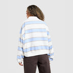 Cropped Stripe Rugby Polo Shirt Image 5 - LUZACTIVE - AUSTRALIA