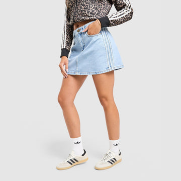 Denim 3-Stripes Mini Skirt Image 2 - LUZACTIVE - AUSTRALIA