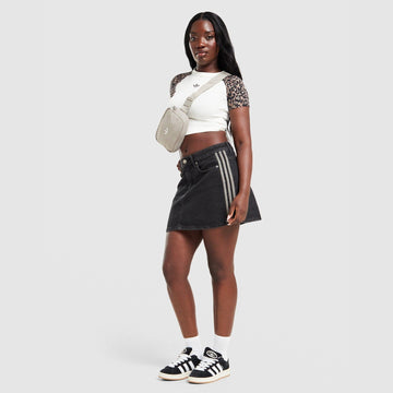 Denim 3-Stripes Mini Skirt Image 2 - LUZACTIVE - AUSTRALIA