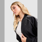 Denim Oversized Track Top Image 4 - LUZACTIVE - AUSTRALIA