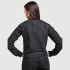 Denim Slim Track Top Image 5 - LUZACTIVE - AUSTRALIA
