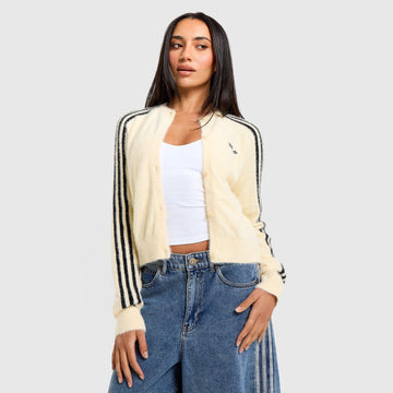 Fluffy Knit 3-Stripes Cardigan Image 2 - LUZACTIVE - AUSTRALIA