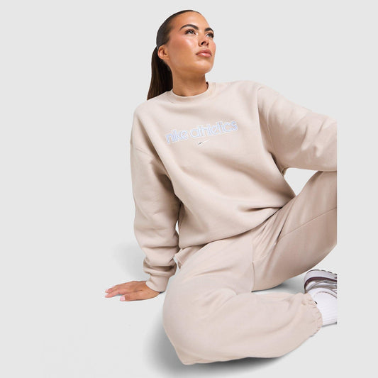 Gym Life Swoosh Oversized Crew Sweatshirt Image 1 - LUZACTIVE - AUSTRALIA