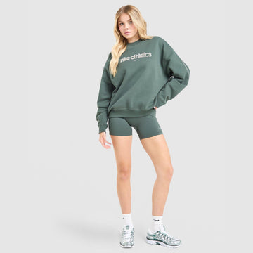 Gym Life Swoosh Oversized Crew Sweatshirt Image 2 - LUZACTIVE - AUSTRALIA