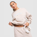 Gym Life Swoosh Oversized Crew Sweatshirt Image 2 - LUZACTIVE - AUSTRALIA
