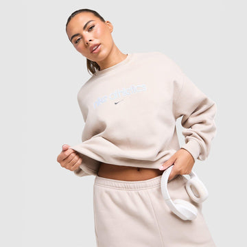 Gym Life Swoosh Oversized Crew Sweatshirt Image 2 - LUZACTIVE - AUSTRALIA