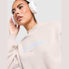 Gym Life Swoosh Oversized Crew Sweatshirt Image 4 - LUZACTIVE - AUSTRALIA