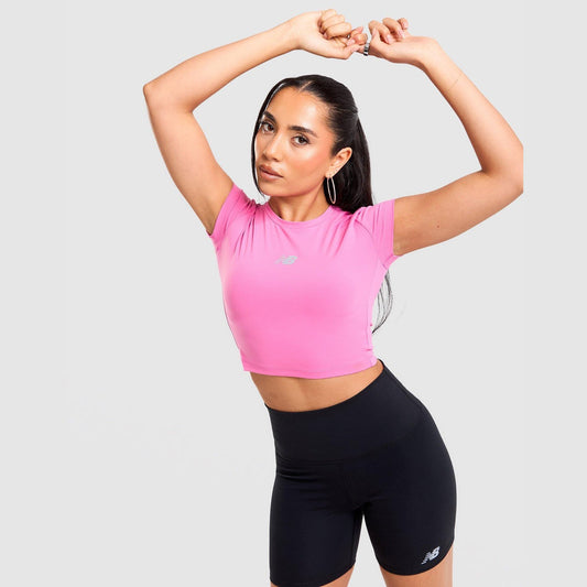 Harmony Fitted Crop T-Shirt Image 1 - LUZACTIVE - AUSTRALIA