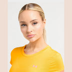 HeatGear Wordmark Crop T-Shirt Image 2 - LUZACTIVE - AUSTRALIA