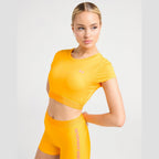 HeatGear Wordmark Crop T-Shirt Image 4 - LUZACTIVE - AUSTRALIA