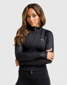 Embossed Full Zip Track Top Image 1 - LUZACTIVE - AUSTRALIA