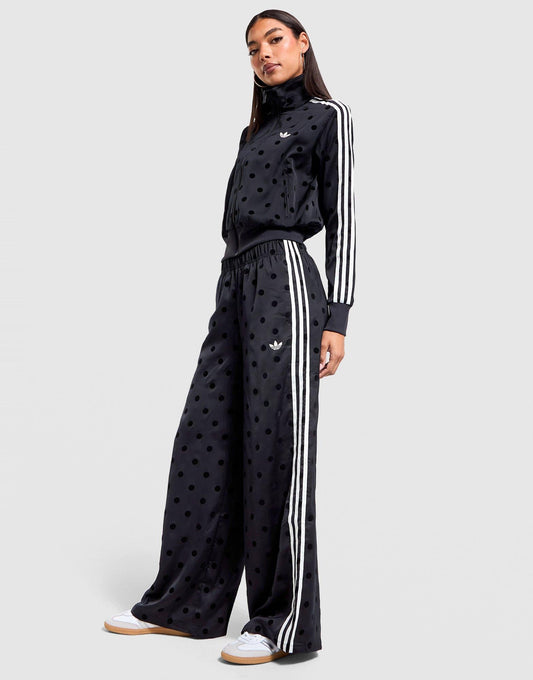 Satin Polka Dot Wide Leg Pants Image 1 - LUZACTIVE - AUSTRALIA