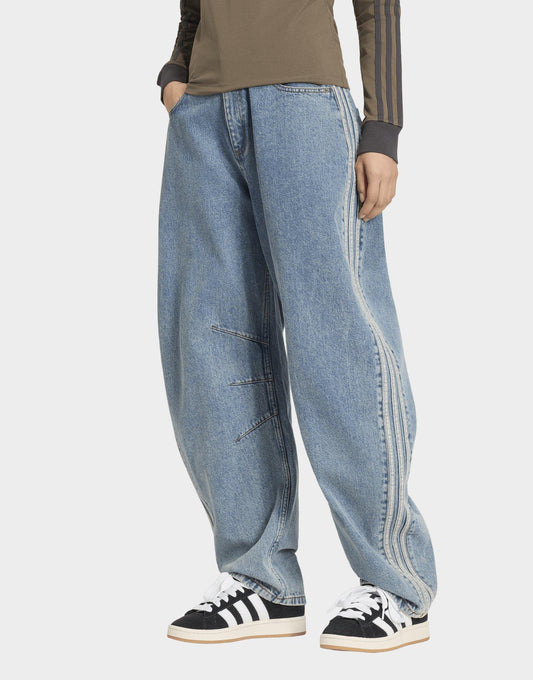 High Rise Barrel Leg Denim Jeans Image 1 - LUZACTIVE - AUSTRALIA