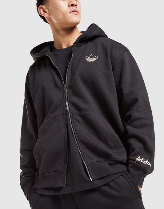 Chain Stitch Full-Zip Hoodie Image 1 - LUZACTIVE - AUSTRALIA