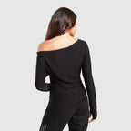 Long Sleeve Asymmetric One Shoulder Top Image 5 - LUZACTIVE - AUSTRALIA