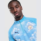Manchester City FC Warm Up 1/4 Zip Top Image 2 - LUZACTIVE - AUSTRALIA