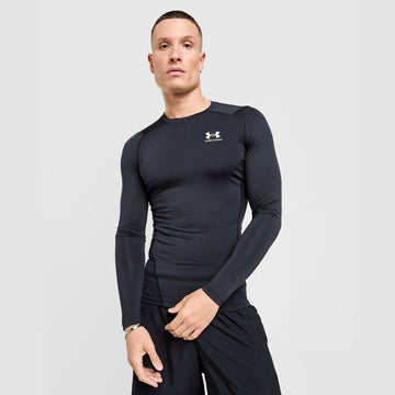 Men's HeatGear Armour Compression Long Sleeve T-Shirt Image 2 - LUZACTIVE - AUSTRALIA