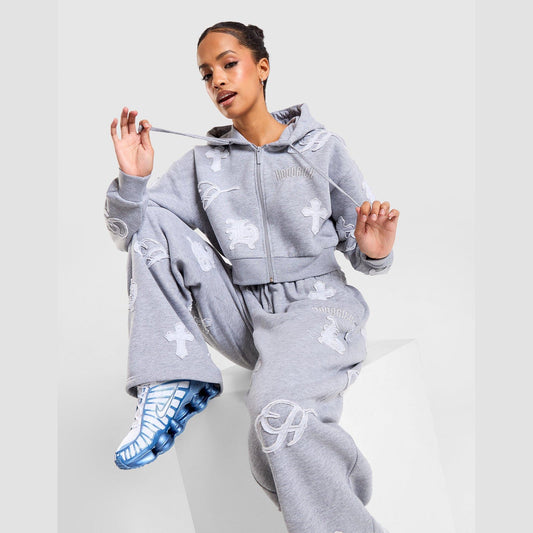 Mist Oversized Full-Zip Hoodie Image 1 - LUZACTIVE - AUSTRALIA