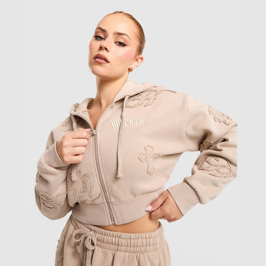 Mist Oversized Full-Zip Hoodie Image 1 - LUZACTIVE - AUSTRALIA