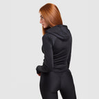Ribbed Full Zip Hoodie Image 5 - LUZACTIVE - AUSTRALIA