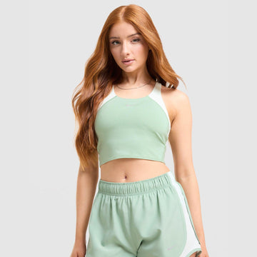 Running Tempo Crop Sports Bra Image 2 - LUZACTIVE - AUSTRALIA