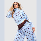 Satin Polka Dots Track Top Image 1 - LUZACTIVE - AUSTRALIA