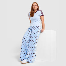 Satin Polka Dots Wide Leg Pant Image 1 - LUZACTIVE - AUSTRALIA