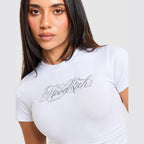 Solace Fitted Roched Jersey T-Shirt Image 3 - LUZACTIVE - AUSTRALIA