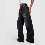 Spark Applique Wide Leg Jeans Image 4 - LUZACTIVE - AUSTRALIA