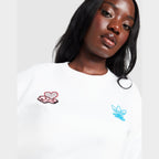 Sticker Oversized Crew Sweatshirt Image 4 - LUZACTIVE - AUSTRALIA