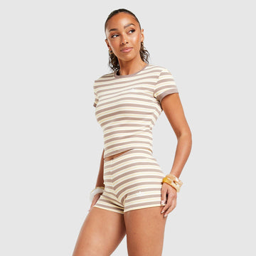 Stripe Micro Shorts Image 2 - LUZACTIVE - AUSTRALIA