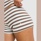 Stripe Ribbed Shorts Image 4 - LUZACTIVE - AUSTRALIA