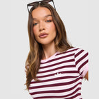 Striped Ribbed T-Shirt Image 4 - LUZACTIVE - AUSTRALIA