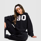 Studio 90 Oversized Crop Full Zip Hoodie Image 1 - LUZACTIVE - AUSTRALIA