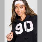 Studio 90 Oversized Crop Full Zip Hoodie Image 4 - LUZACTIVE - AUSTRALIA