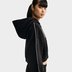 Studio Fleece Oversized Crop Full-Zip Hoodie Image 3 - LUZACTIVE - AUSTRALIA