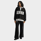Studio Fleece Oversized Rugby Sweatshirt Image 2 - LUZACTIVE - AUSTRALIA
