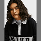 Studio Fleece Oversized Rugby Sweatshirt Image 3 - LUZACTIVE - AUSTRALIA