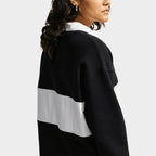 Studio Fleece Oversized Rugby Sweatshirt Image 4 - LUZACTIVE - AUSTRALIA